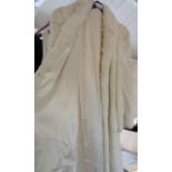 Vintage clothing: Ladies white rabbit fur evening coat with silk lining