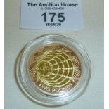 Royal Mint 2001 gold proof Marconi £2 coin