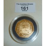 Royal Mint 1992-93 UK gold proof European Presidency 50p coin, diameter 30mm, mintage 2500