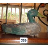 Folk Art painted wood decoy duck