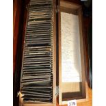 Quantity of Victorian glass slides in case - religious subjects