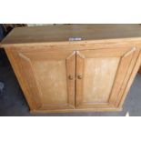 Pine two-door cupboard