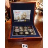 Royal Mint 2005 UK Executive proof set, COA, etc in wood case