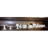 Large service of Royal Naval officers mess white china, inc. coffee cups, comports and plates by
