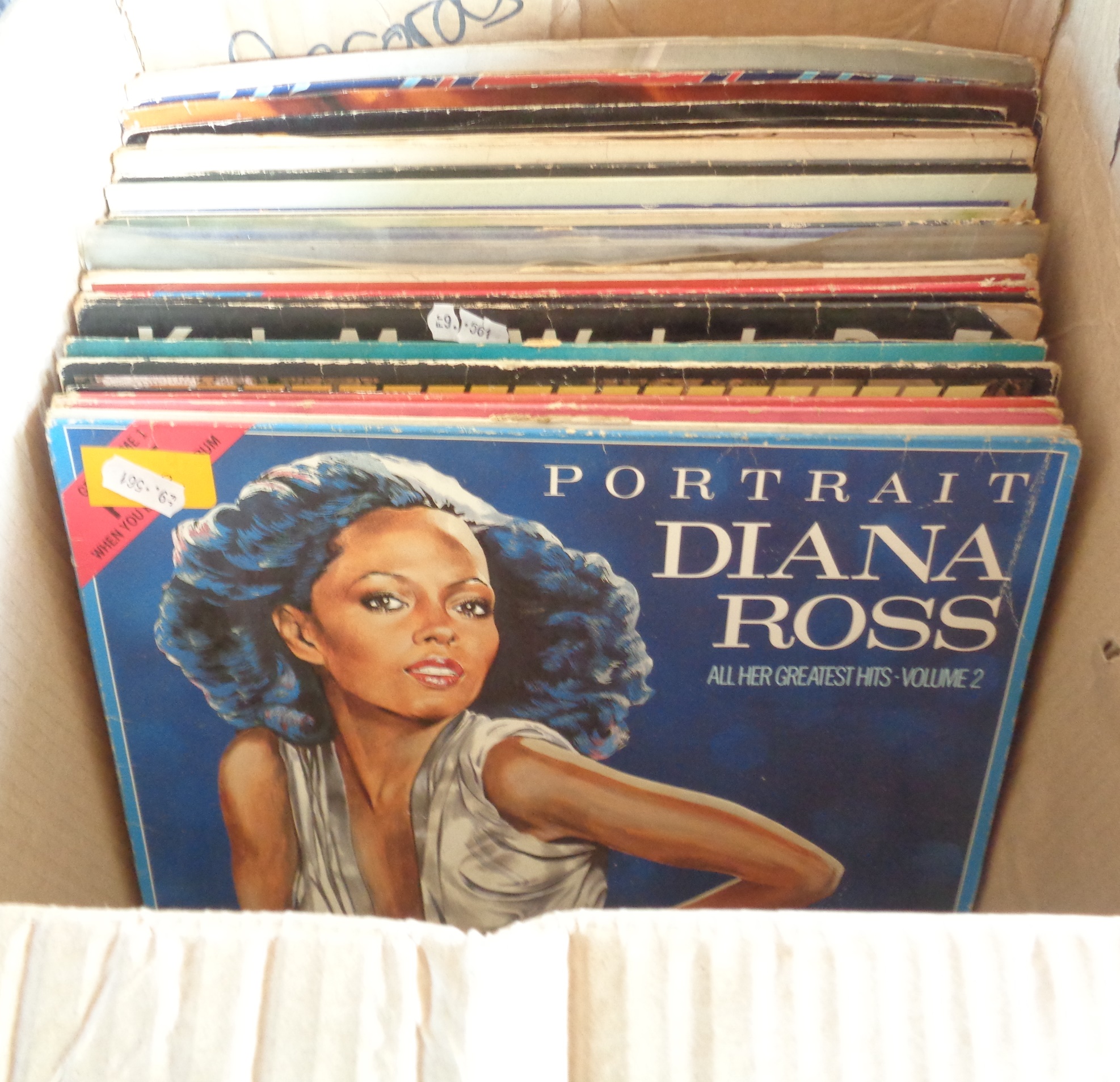 Box of vinyl LP's, c. 1980's