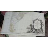18th c. map of South America after Danville, c. 1779, in two sheets 47" x 21" each