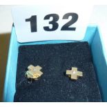 18ct gold and diamond stud earrings