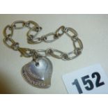 Tiffany & Co. 925 Sterling Silver double heart bracelet