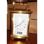 A Bayard brass carriage clock