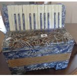 A Geraldo accordion in Art Deco marbled case