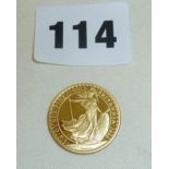 Royal Mint quarter ounce fine gold £25 2000 Britannia coin