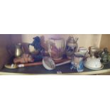 Shelf of assorted china