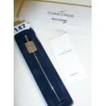 Hallmarked silver Concorde bookmark in box