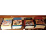 Four 1st Edition Harry Potter books, inc. Harry Potter and the Half Blood Prince with page 99