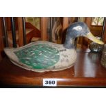 Folk Art painted wood decoy duck