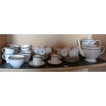Royal Worcester "Francesca" china coffee and tea sets