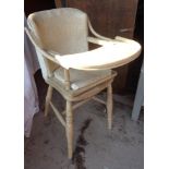 Child's highchair with drip tray