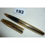 Vintage Sheaffer Imperial fountain pen with gold filled ribbed body and 14k (585) nib