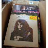 Box of assorted 1980's and 1990's vinyl single records