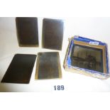 Four 19th c. glass negatives depicting African natives measuring approx 3.5" x 2.5"