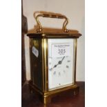 A Bayard brass carriage clock
