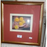 Small aquatint (14/150) of still life with oranges by Pip CARPENTER