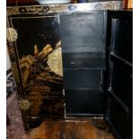 Chinoiserie lacquer two-door cabinet