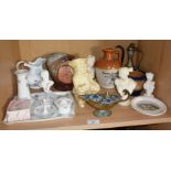 Royal Doulton character jug Friar Tuck, china dressing table set, other china and four small resin
