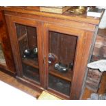 Victorian mahogany bookcase with two glazed doors