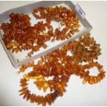 Collection of antique amber beads