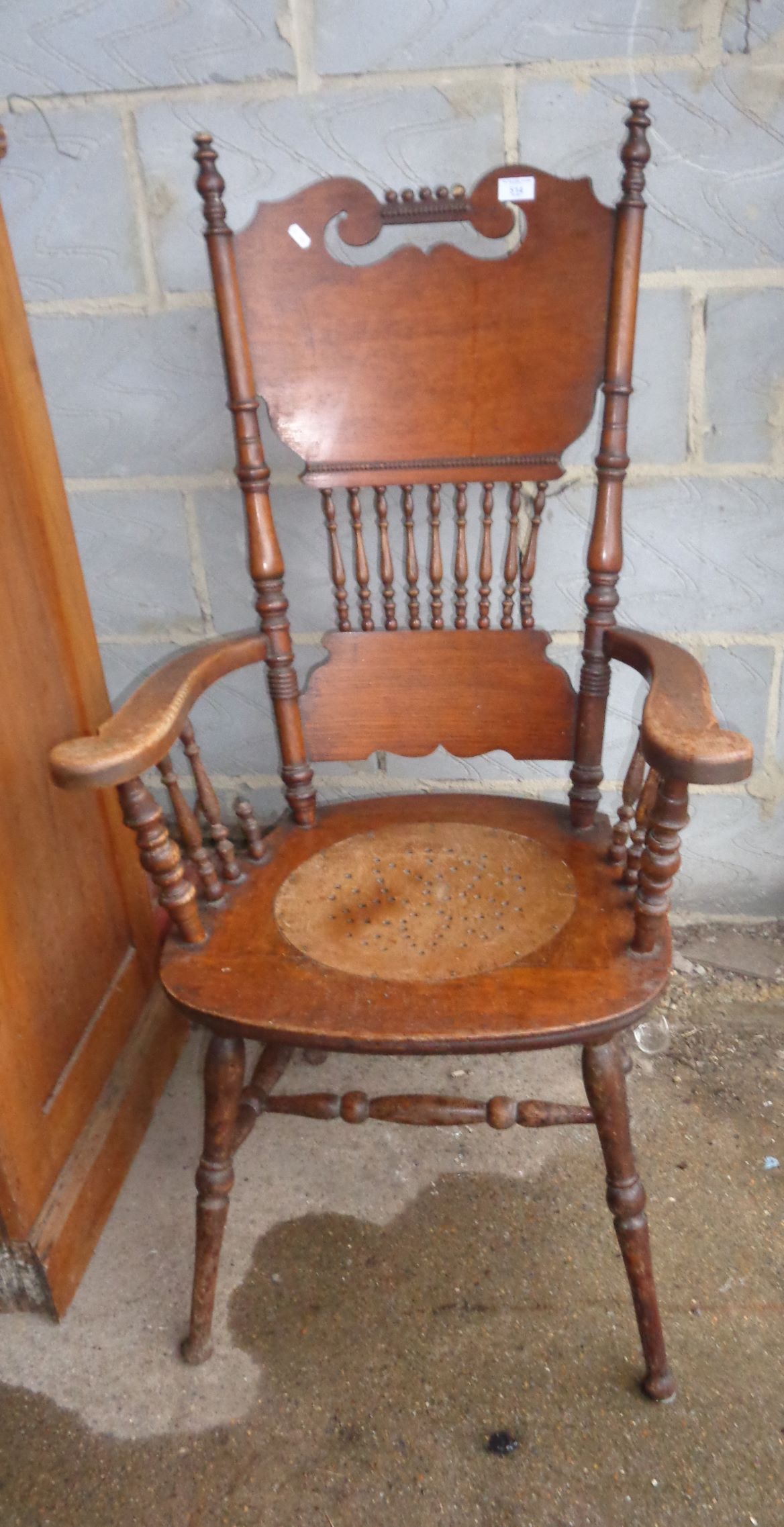 19th c. American kitchen armchair