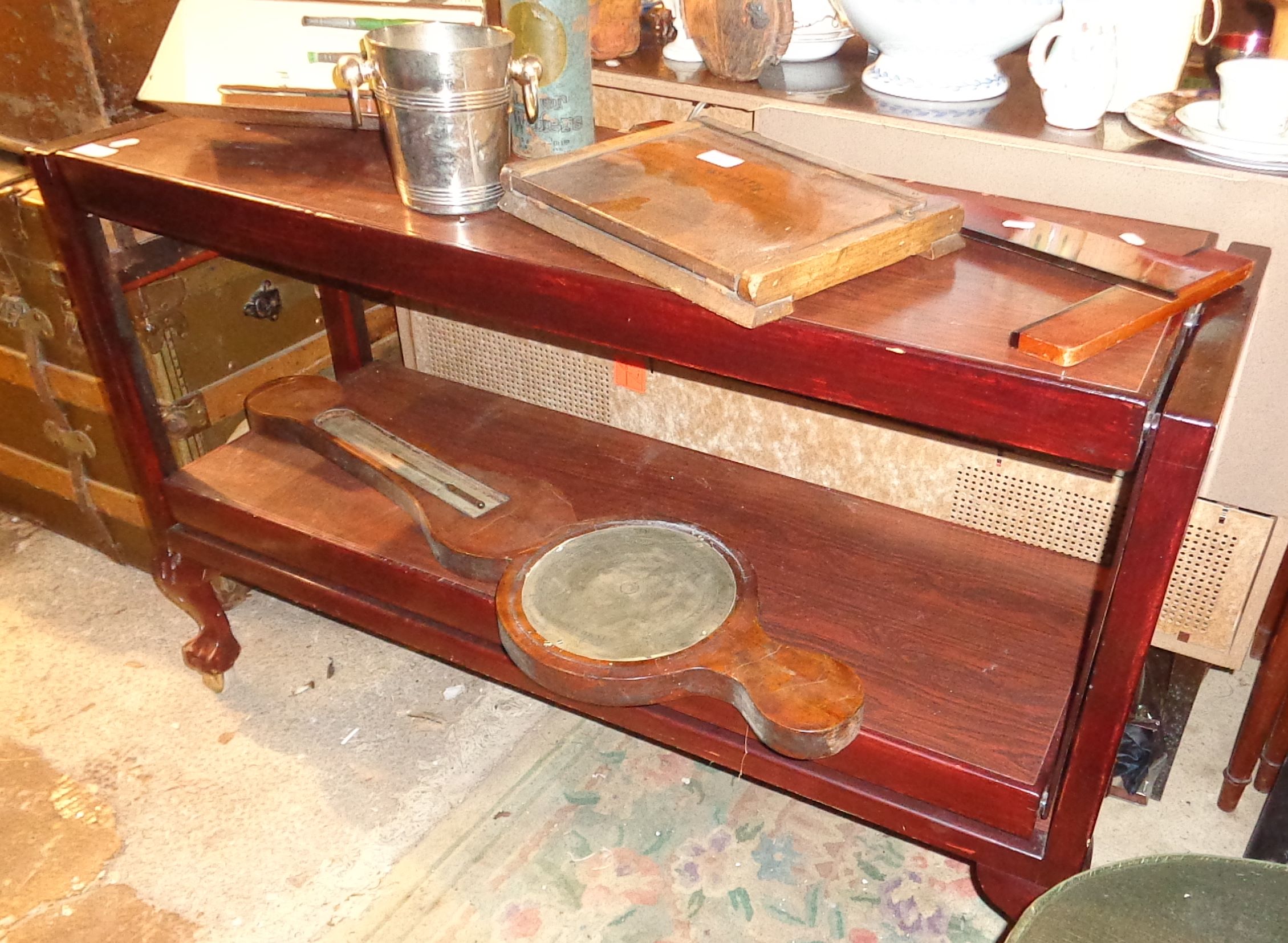 Two tier convertible buffet table with formica tops