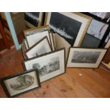 Box of engravings and photographs