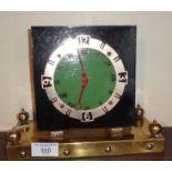 Unusual vintage Art Deco style metal mantle clock