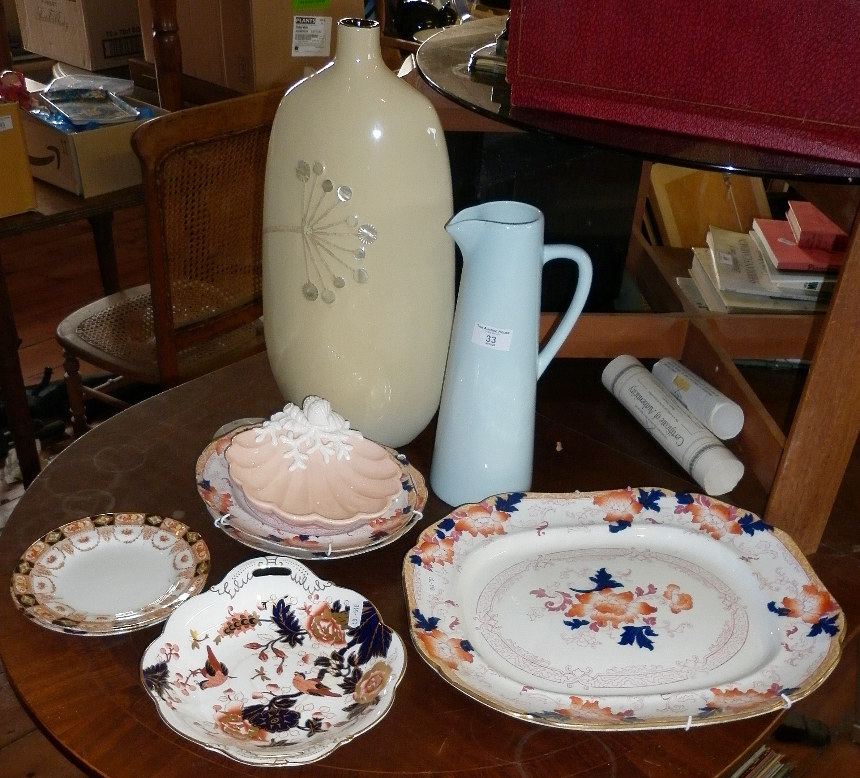 A Cauldon meat platter and other plates