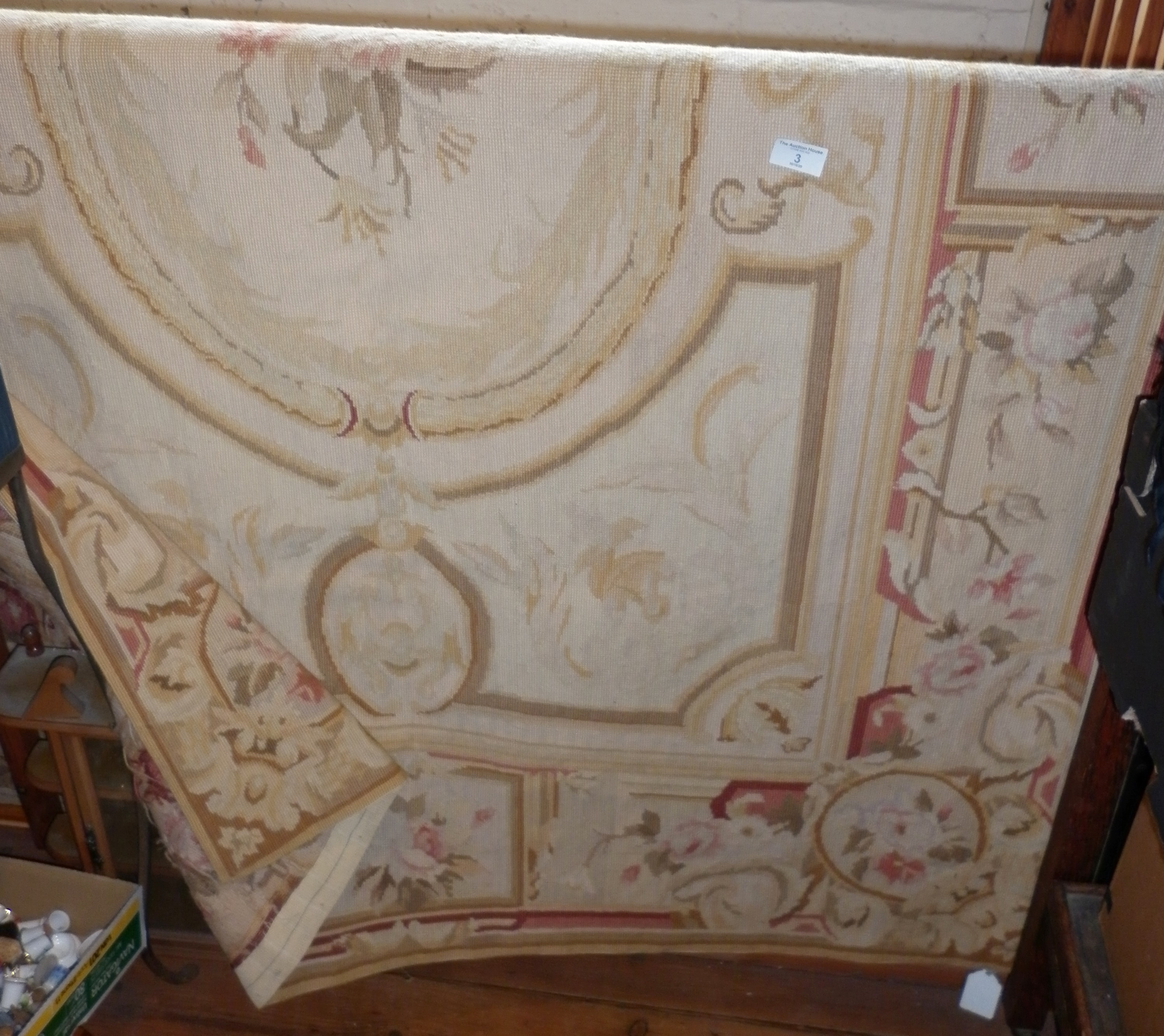 An Aubusson rug in good condition, 51" x 77"