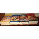 Four 1st Edition Harry Potter books, inc. Harry Potter and the Half Blood Prince with page 99
