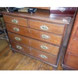 Georgian oak chest of five drawers