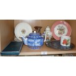 A Ringtons Tea Company teapot, a Wedgwood 'Sarah's Garden' plate and other china