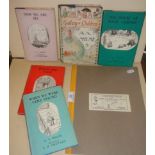 Collection of six A.A. Milne books, inc. Winnie the Pooh, When we were Young, The House at Pooh