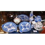Collection of assorted 18th c. and later Chinese porcelain vases teapots and dishes