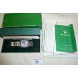 Gentleman's vintage Rolex Oyster Perpetual Superlative Chronometer, steel grey dial wrist watch,