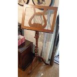 Edwardian light oak music stand