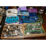 Large quantity of stainless steel cutlery, including Viners, Chelsea, Studio and Oneida patterns,