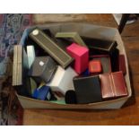 Box of vintage and contemporary jewellery boxes