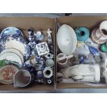 Mixed lot of ceramics to include Delft,