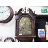 A good early 18th century 8-day longcase clock, 12 x 16 inch arched brass dial,