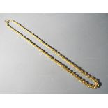 A 9 carat gold rope chain necklace, approximate weight 9.