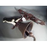 A cast iron wall bell decorated with a Border Collie (XDOBC)