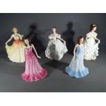 Royal Doulton - five Royal Doulton ceramic lady figurines to include Deborah HN3644, Lucy HN3653,